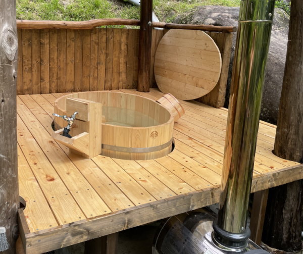 檜の露天風呂 設置例 檜風呂/ひのき風呂 製造直販檜の露天風呂